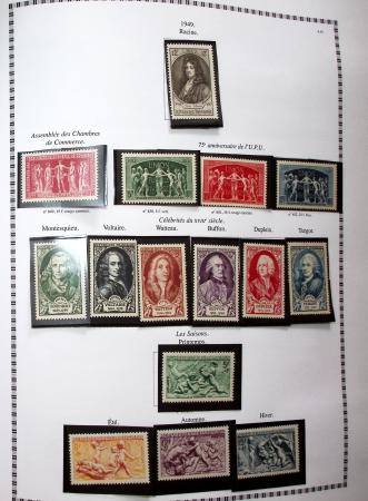 1942-2018, Collection de France en 5 classeurs YT vert