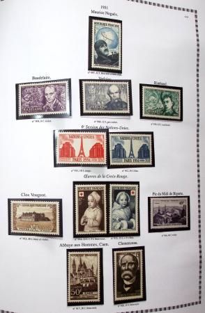 1942-2018, Collection de France en 5 classeurs YT vert