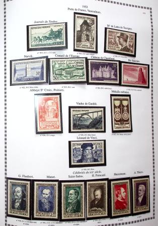 1942-2018, Collection de France en 5 classeurs YT vert