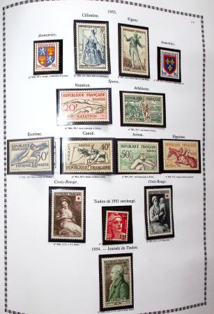 1942-2018, Collection de France en 5 classeurs YT vert
