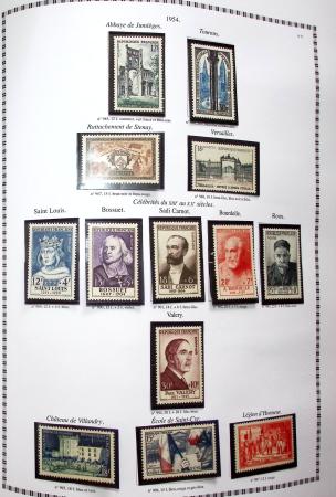 1942-2018, Collection de France en 5 classeurs YT vert