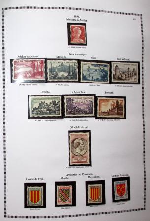 1942-2018, Collection de France en 5 classeurs YT vert
