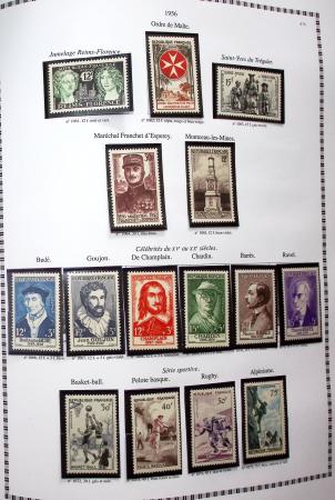1942-2018, Collection de France en 5 classeurs YT vert