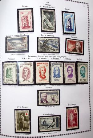 1942-2018, Collection de France en 5 classeurs YT vert