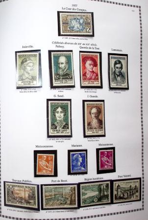 1942-2018, Collection de France en 5 classeurs YT vert