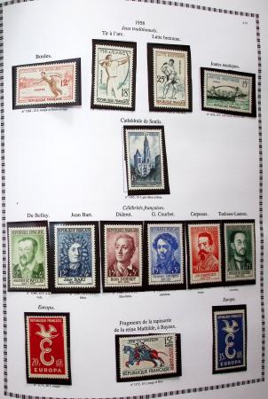 1942-2018, Collection de France en 5 classeurs YT vert