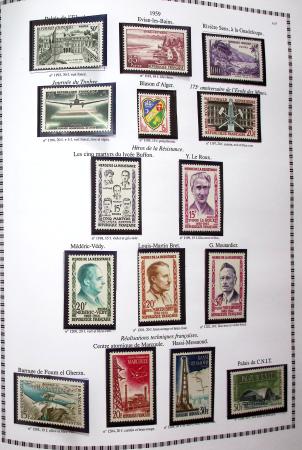 1942-2018, Collection de France en 5 classeurs YT vert