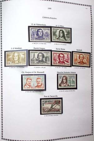1942-2018, Collection de France en 5 classeurs YT vert