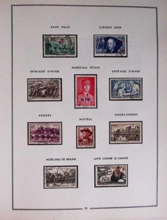 1849-1979, Collection de France en deux classeurs Moc,