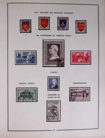 1849-1979, Collection de France en deux classeurs Moc,