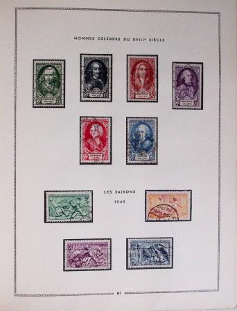 1849-1979, Collection de France en deux classeurs Moc,