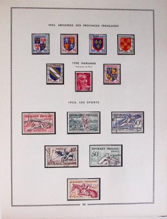 1849-1979, Collection de France en deux classeurs Moc,