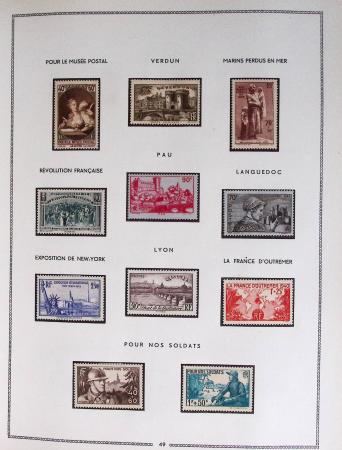 1849-1979, Collection de France en deux classeurs Moc,