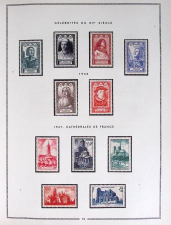 1849-1979, Collection de France en deux classeurs Moc,