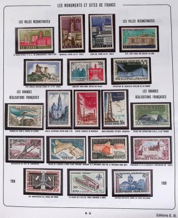 1900-2019, Collection de timbres de France à réarranger