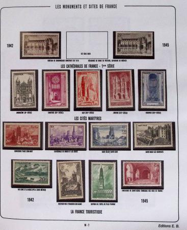 1900-2019, Collection de timbres de France à réarranger
