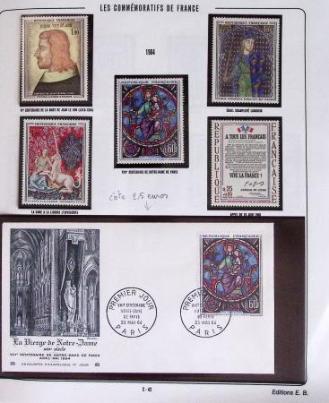 1900-2019, Collection de timbres de France à réarranger