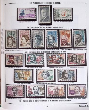 1900-2019, Collection de timbres de France à réarranger