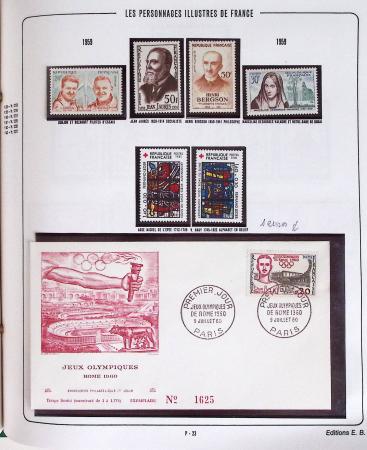1900-2019, Collection de timbres de France à réarranger