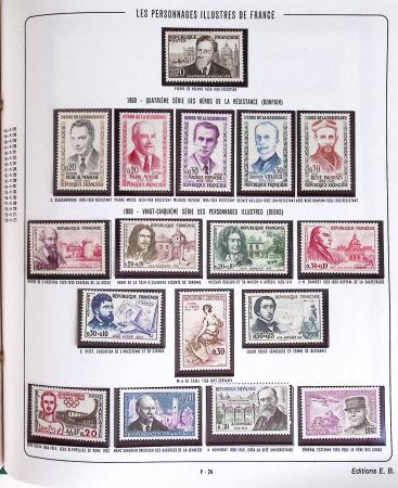 1900-2019, Collection de timbres de France à réarranger
