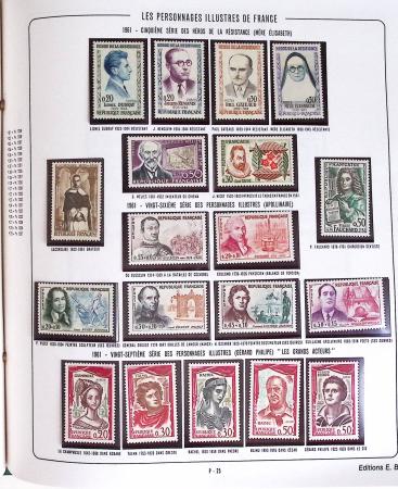 1900-2019, Collection de timbres de France à réarranger