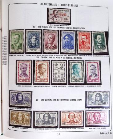1900-2019, Collection de timbres de France à réarranger