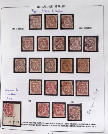 1900-2019, Collection de timbres de France à réarranger