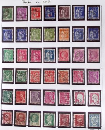 1900-2019, Collection de timbres de France à réarranger