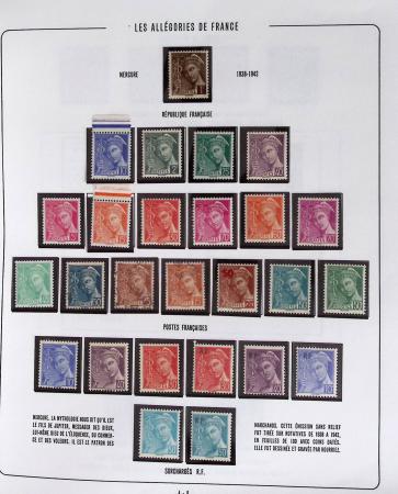 1900-2019, Collection de timbres de France à réarranger