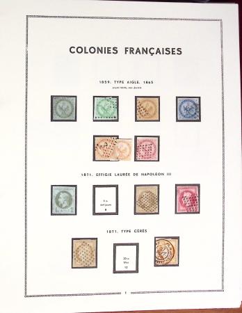 1859-2020, Collection de COLONIES en 18 albums et classeurs,
