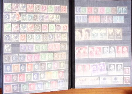 1849-1957, Collection/stock en 4 classeurs, neuf à
