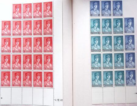 1930-1982 Ensemble de feuilles très bien conservées