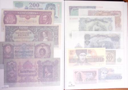 Collection de 4 classeurs de BILLETS DE BANQUE du monde