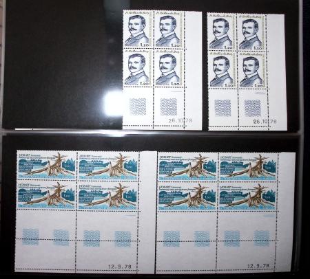 1970-1999 Collection en 4 albums de timbres neufs en