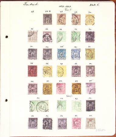1849-1949 Ancienne collection de neufs et d'oblitérés sur pages