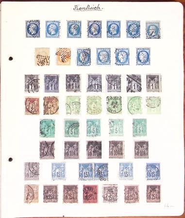 1849-1949 Ancienne collection de neufs et d'oblitérés sur pages