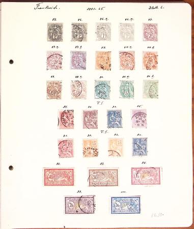 1849-1949 Ancienne collection de neufs et d'oblitérés sur pages