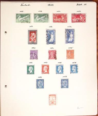 1849-1949 Ancienne collection de neufs et d'oblitérés sur pages