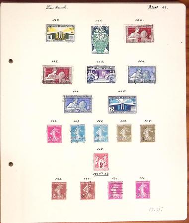 1849-1949 Ancienne collection de neufs et d'oblitérés sur pages