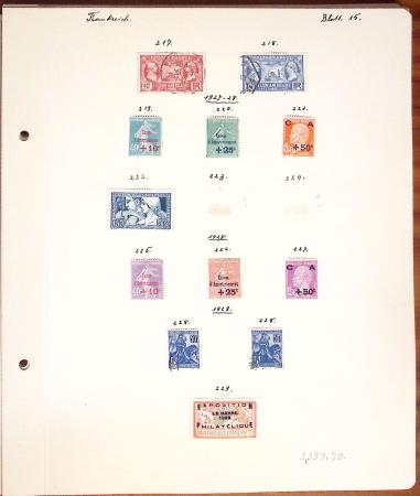 1849-1949 Ancienne collection de neufs et d'oblitérés sur pages