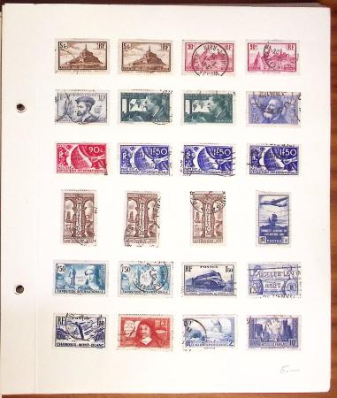 1849-1949 Ancienne collection de neufs et d'oblitérés sur pages
