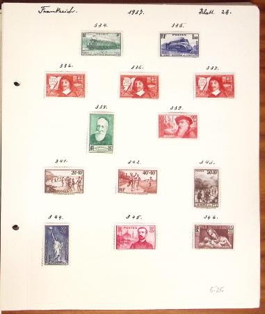 1849-1949 Ancienne collection de neufs et d'oblitérés sur pages