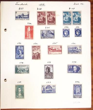 1849-1949 Ancienne collection de neufs et d'oblitérés sur pages