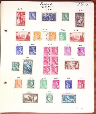 1849-1949 Ancienne collection de neufs et d'oblitérés sur pages