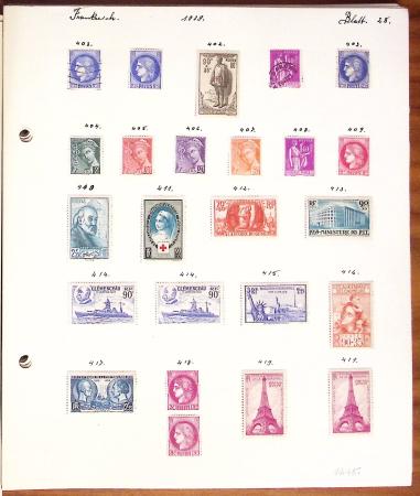 1849-1949 Ancienne collection de neufs et d'oblitérés sur pages