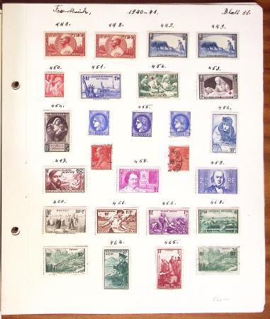 1849-1949 Ancienne collection de neufs et d'oblitérés sur pages
