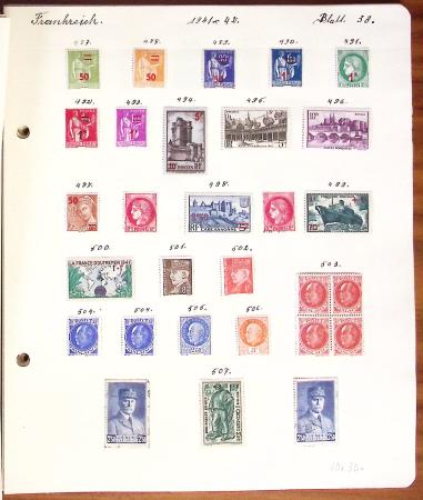 1849-1949 Ancienne collection de neufs et d'oblitérés sur pages