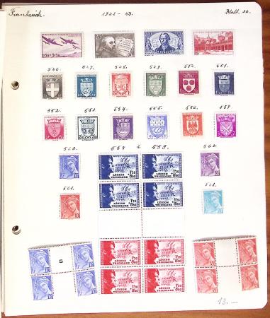 1849-1949 Ancienne collection de neufs et d'oblitérés sur pages