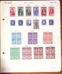 1849-1949 Ancienne collection de neufs et d'oblitérés sur pages