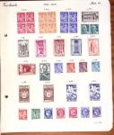 1849-1949 Ancienne collection de neufs et d'oblitérés sur pages
